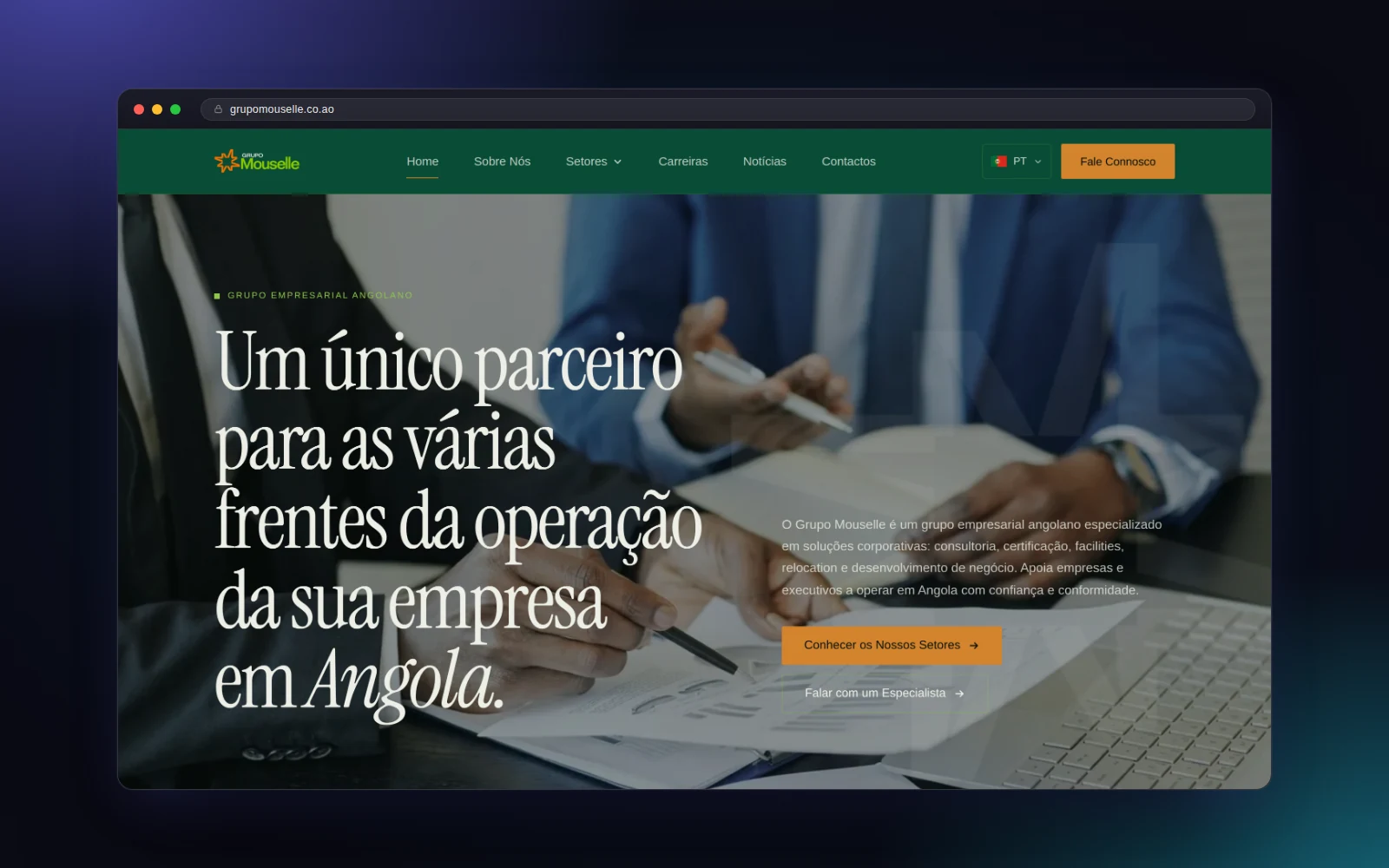Grupo Mouselle — Soluções Corporativas em Angola — vista 1